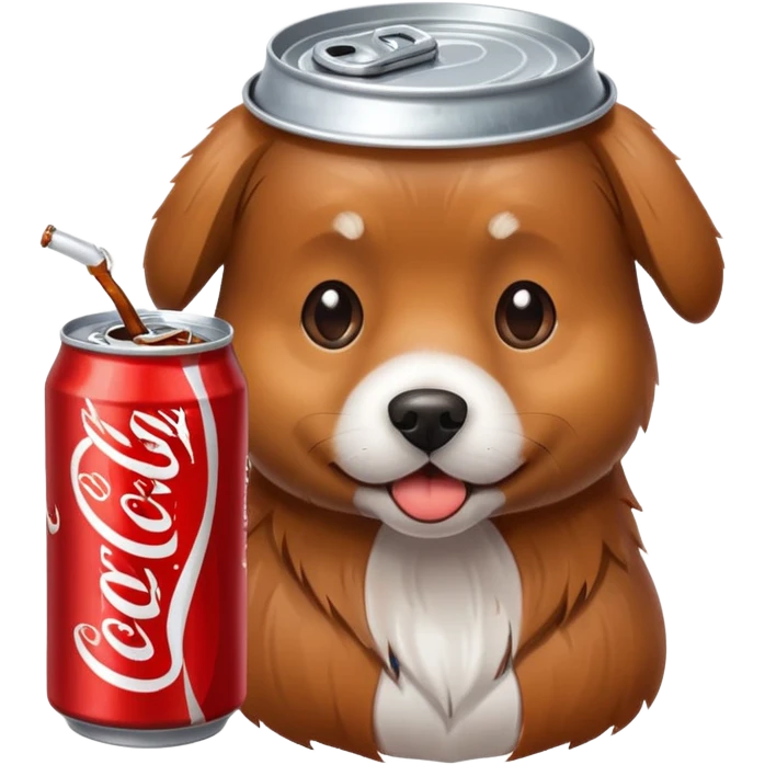 dog with coke emoji