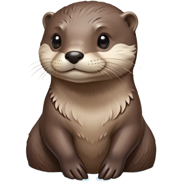 Cinematic Noble Otter Portrait Emoji, Poised and regal, with a sleek, streamlined build and a luxuriously smooth, well-groomed Fur of rich brown, deep-set soulful dark eyes, Simplified yet sharp and sophisticated features, highly detailed, glowing with a soft, dignified glow, high shine, intelligent and playful, stylized with an air of aquatic charm, focused and attentive, soft glowing outline, capturing the essence of a watchful and confident water-dweller, so majestic it feels as though it could glide out of the screen with effortless authority! emoji