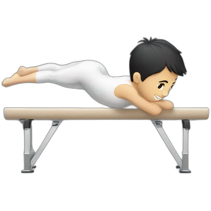 Boy Gymnast who is doing pommel horse emoji
