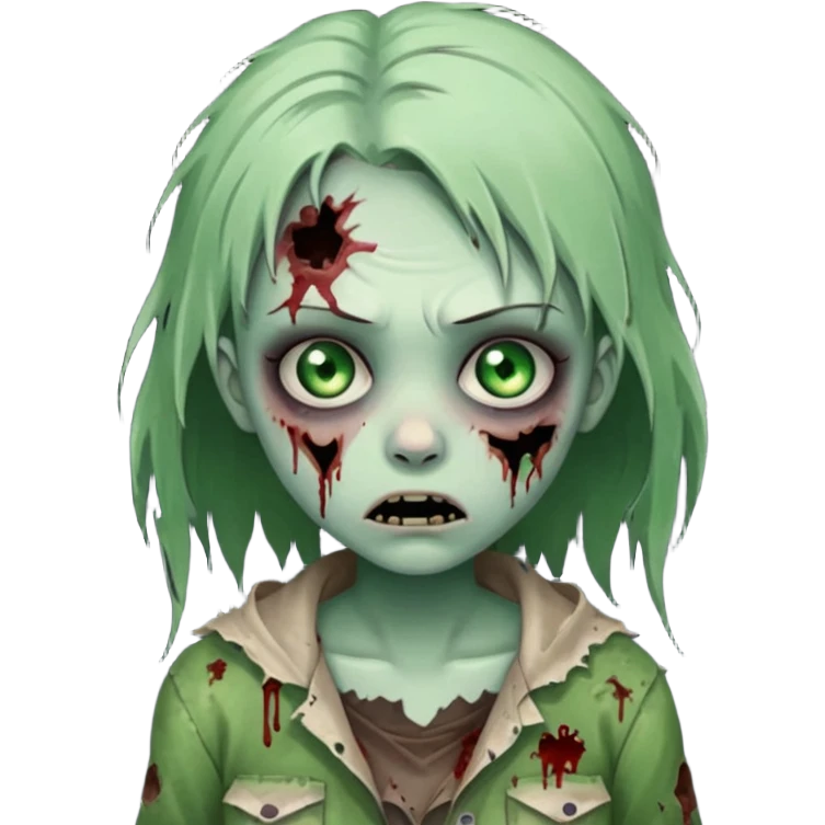 a cute zombie girl emoji