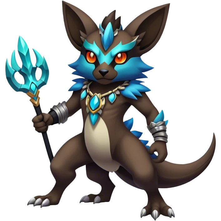 cool edgy badass colorful fantasy animal hybrid Fakemon full body emoji