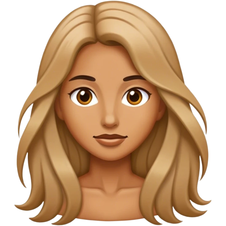 Mujer trigueña, cabello largo  emoji