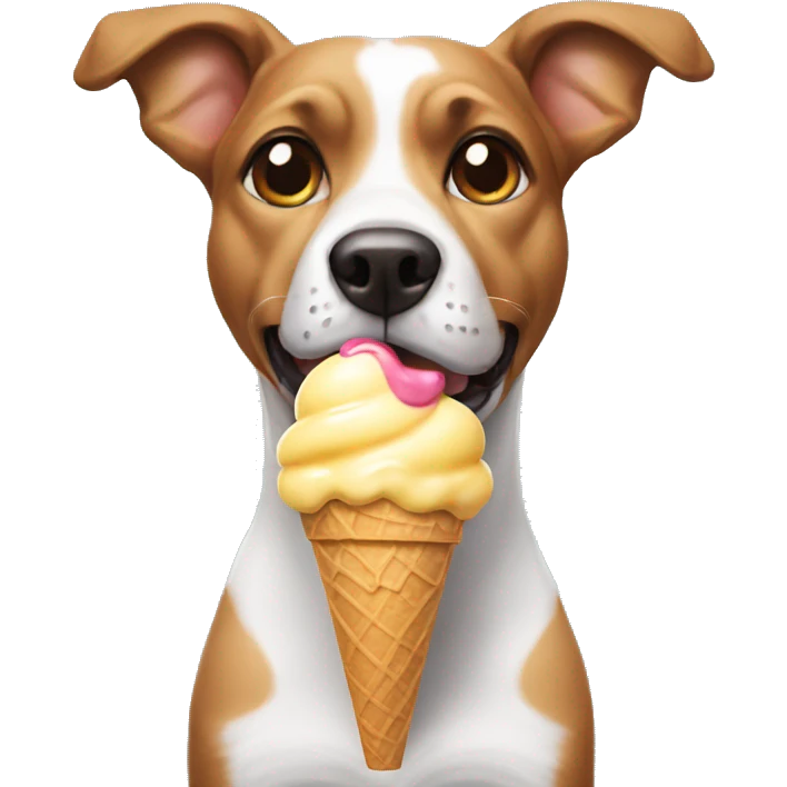 Dog with ice cream emoji