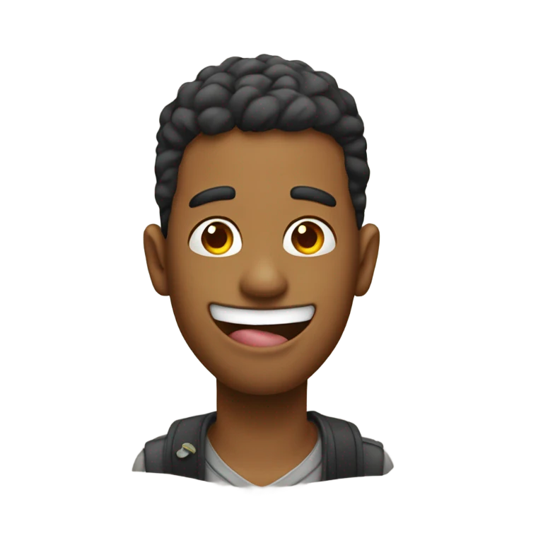 guy sticking out his tongue with a peace sign emoji