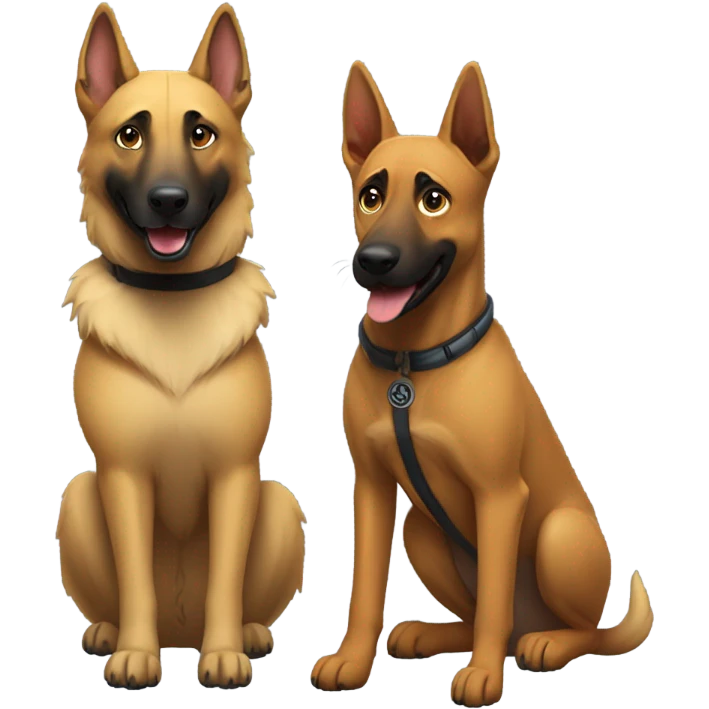 Naruto with Belgian malinois emoji