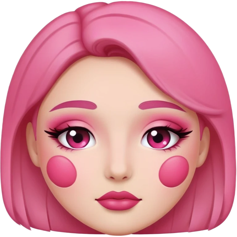 Dark Pink blush emoji