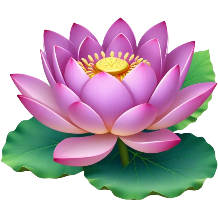 bouquet purple Nymphaea lotus,stem, Lotus leaf emoji