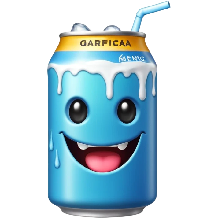 Crea un emoji de una lata de monster blanca de la bebida energética  emoji