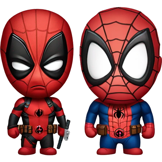 Deadpool with spiderman emoji