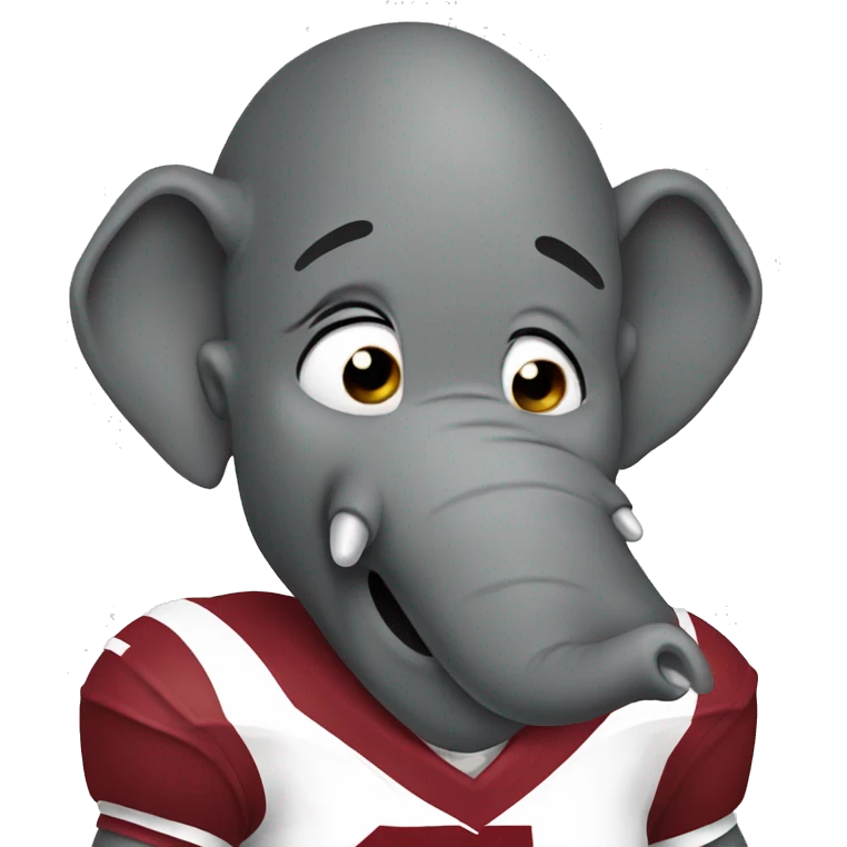 Elephant Alabama fan crying emoji