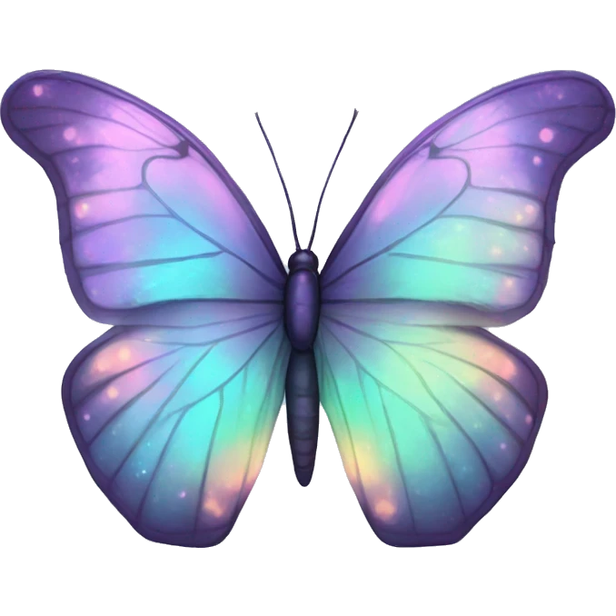Pastel iridescent nebula butterfly emoji