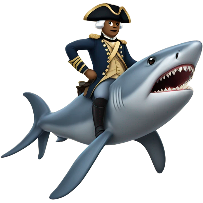 George Washington riding a shark emoji
