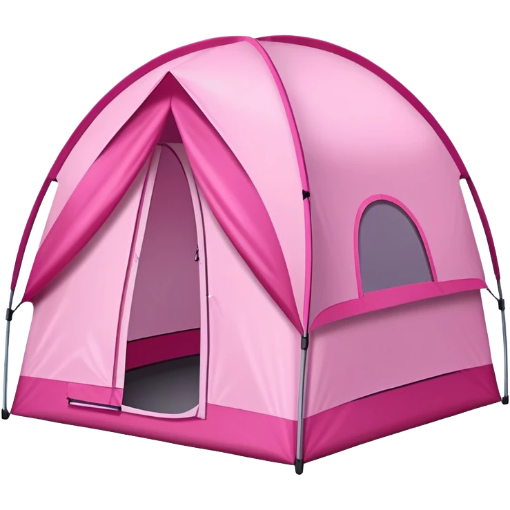 cute pink camping tent emoji