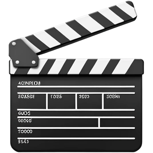 most minimal possible clapperboard, just a hint of the triangular clapper top, extreme simplification emoji