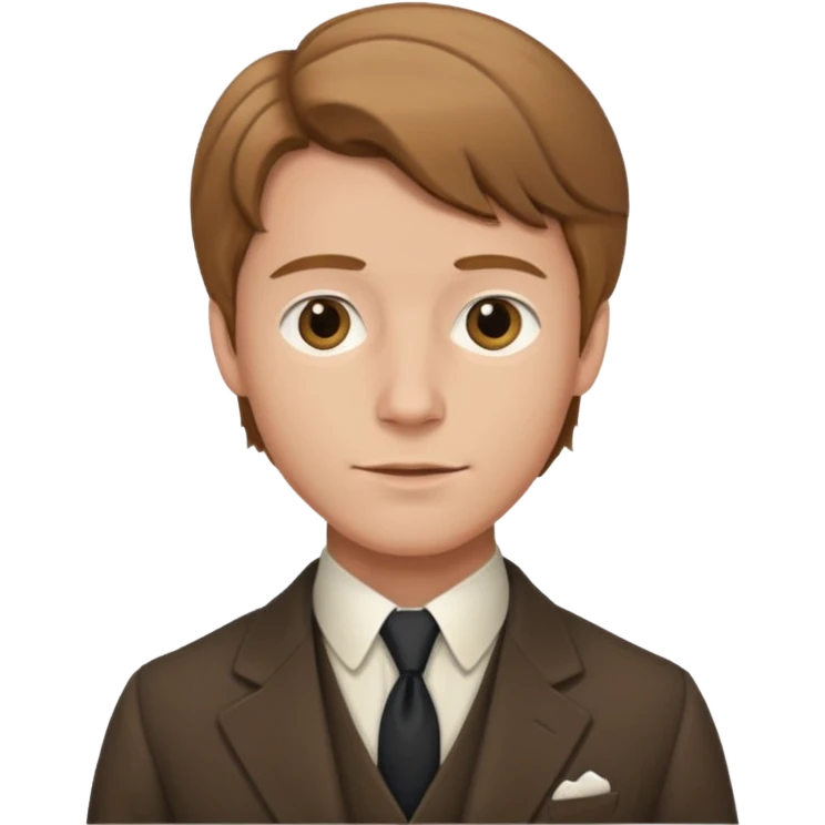 Old british vibe suit youngh man emoji