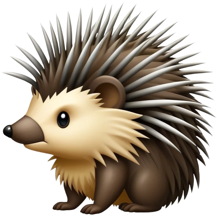 porcupine with big emoji