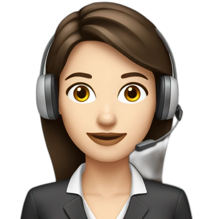 french-brunette-saleswomen-with-headset emoji