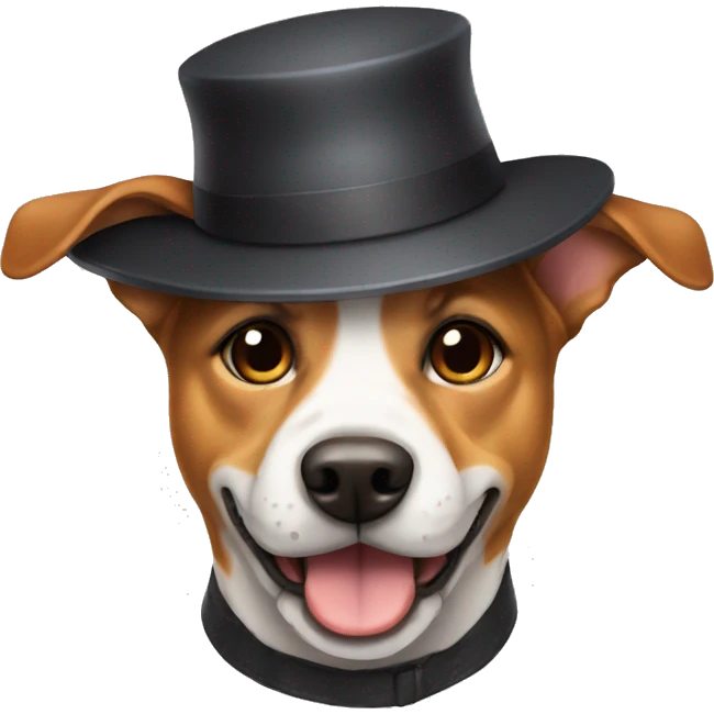 Dog with a hat emoji