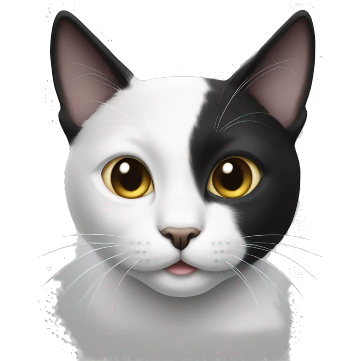 Black and white cat emoji