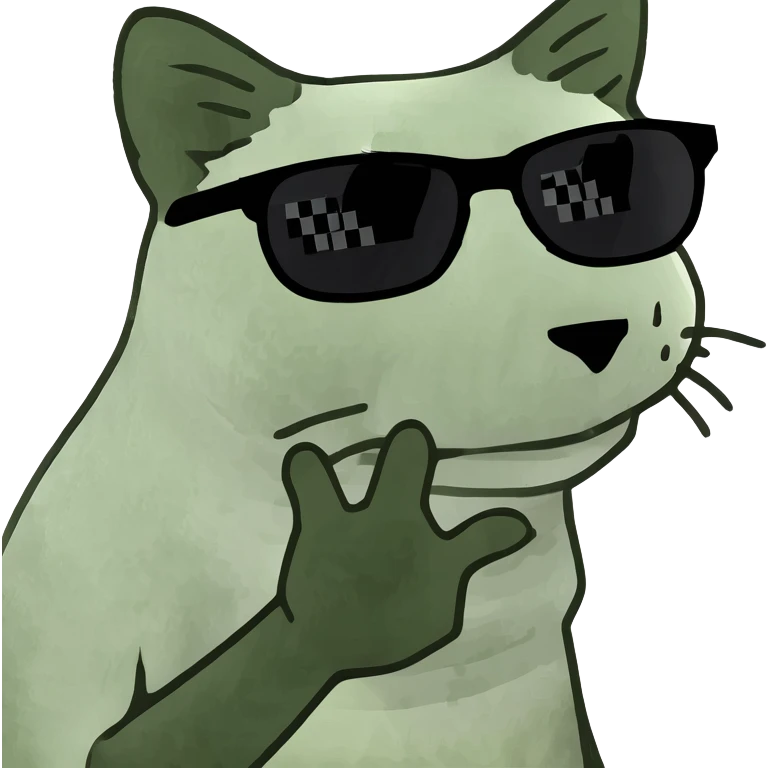 Cat with sunglasses emoji