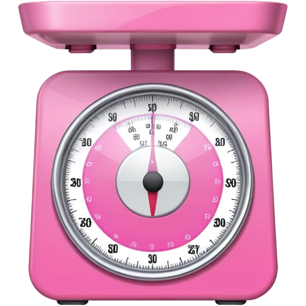 pink weight scale emoji