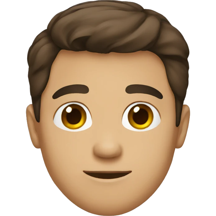 Brunette male emoji