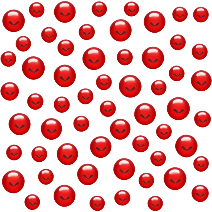 red glitter art emoji