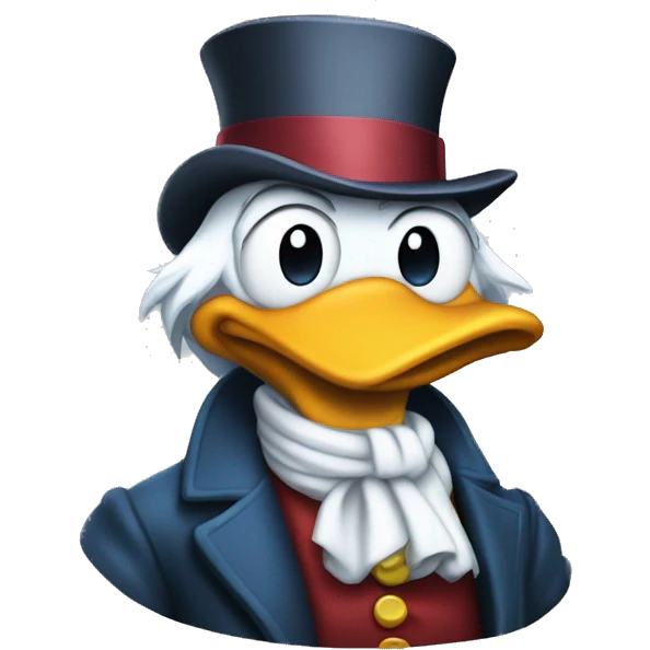 AI chatbot looking like Scrooge McDuck emoji