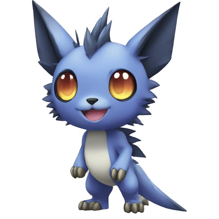  kawaii cool edgy Digimon-Fakemon-animal full body emoji