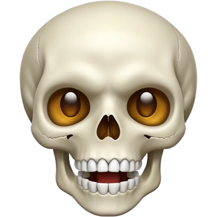 skull looking up with open mouth emoji