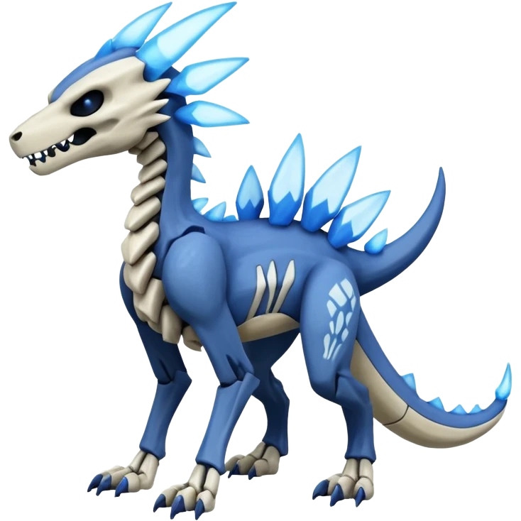 Skeletal Manectric-Marowak-Dialga-Duskull-Electrike-Fakémon-hybrid-creature (full body)  emoji