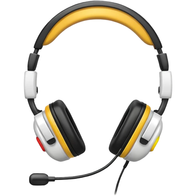gamer headset classic style, like Apple emojis emoji