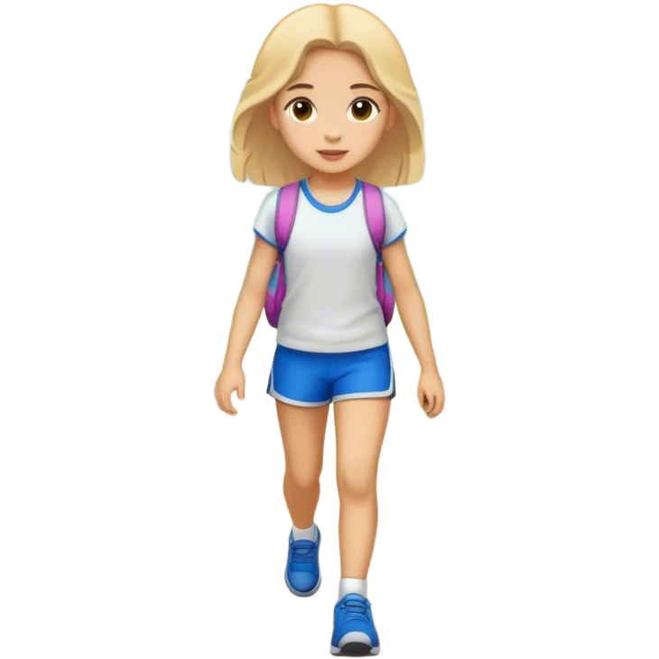 Girl in a walking track emoji