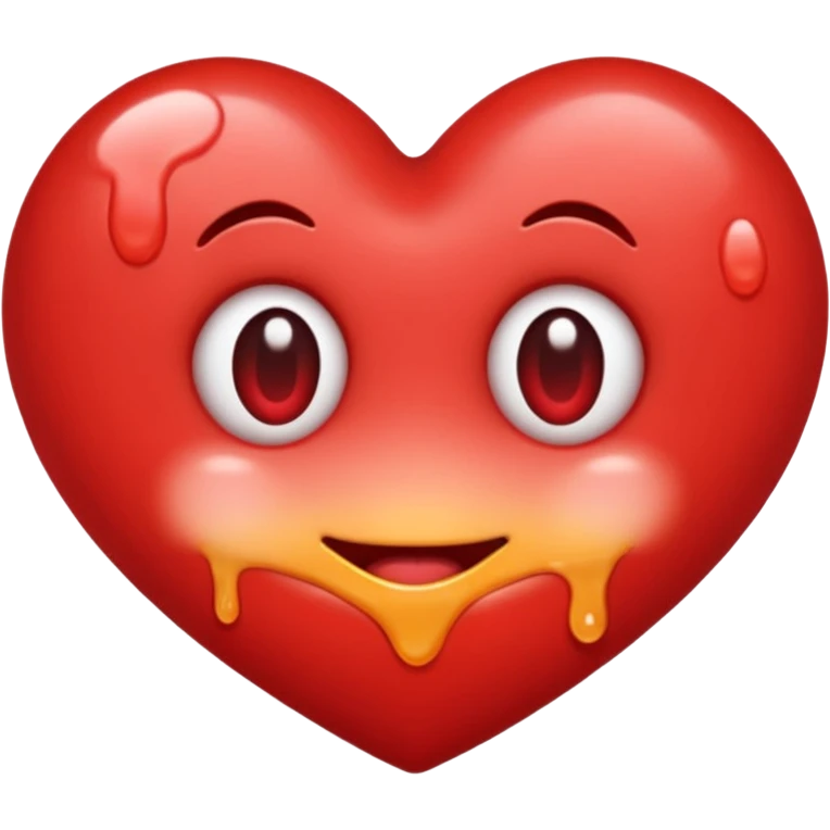 Heart melting emoji