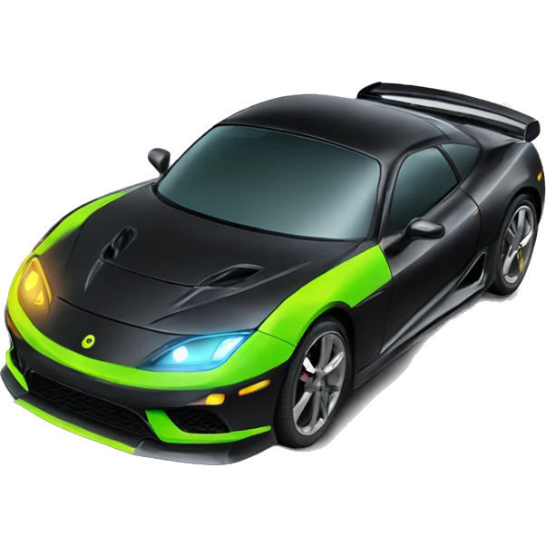 neon sports car emoji