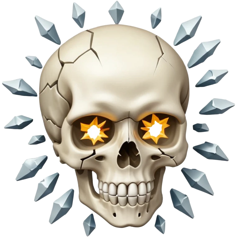 Tête de mort qui explose emoji