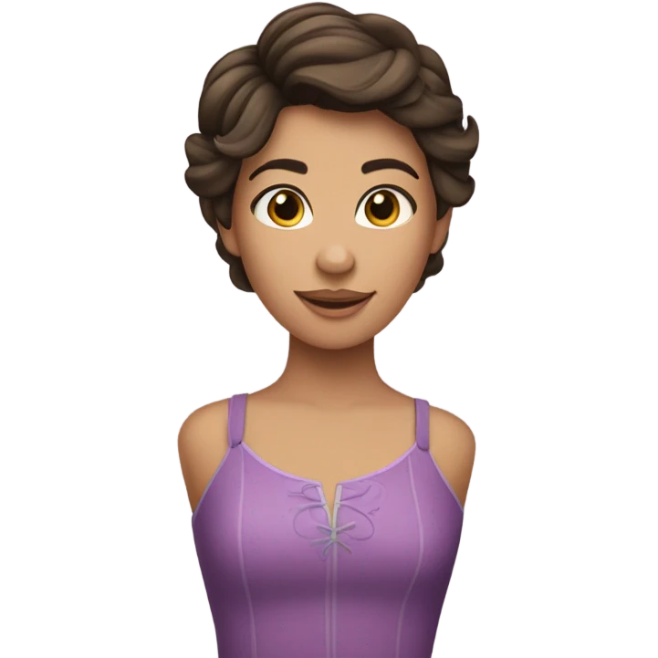 brunette pixie cut rapunzel  emoji