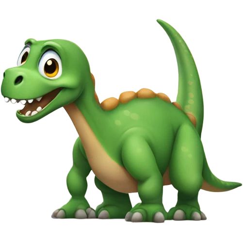 Dino taking a shit emoji