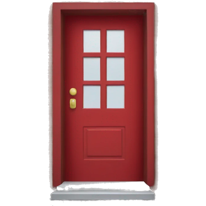 red door without doorframe emoji
