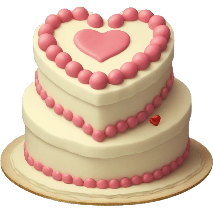 Heart cake vintage emoji