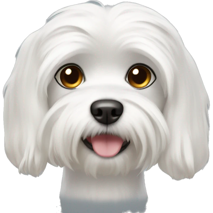 White Maltese dog emoji
