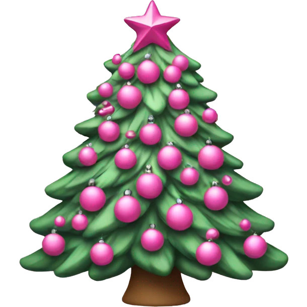pink christmas tree emoji