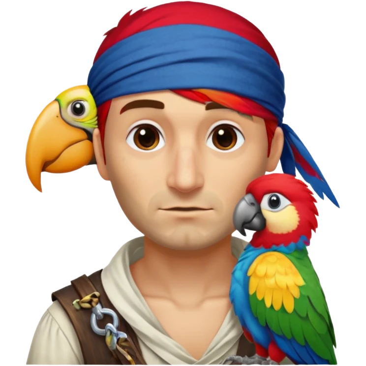 pirate and parrot emoji