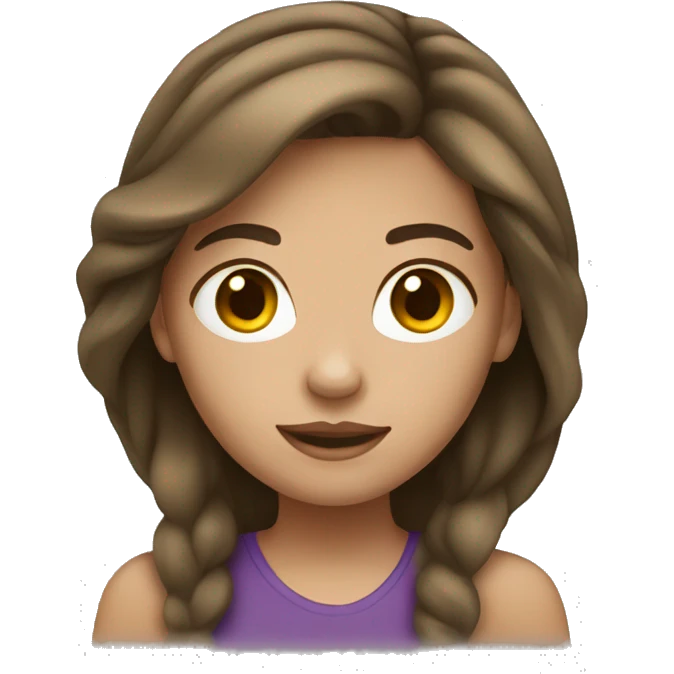 Light skinned brunette girl emoji  emoji