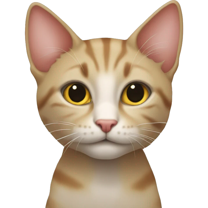 розовый котенок  emoji