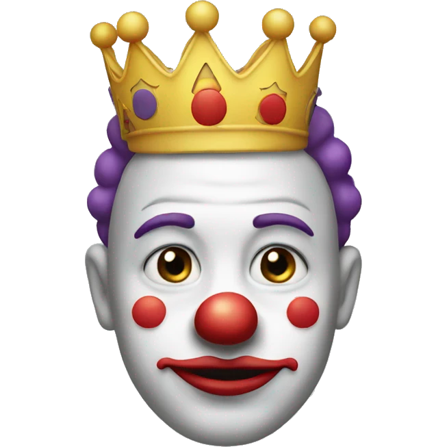 Clown wearing a crown emoji