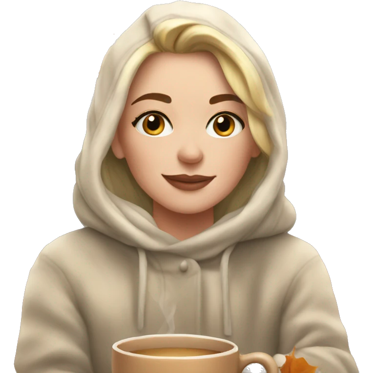 Cozy fall morning white girl emoji