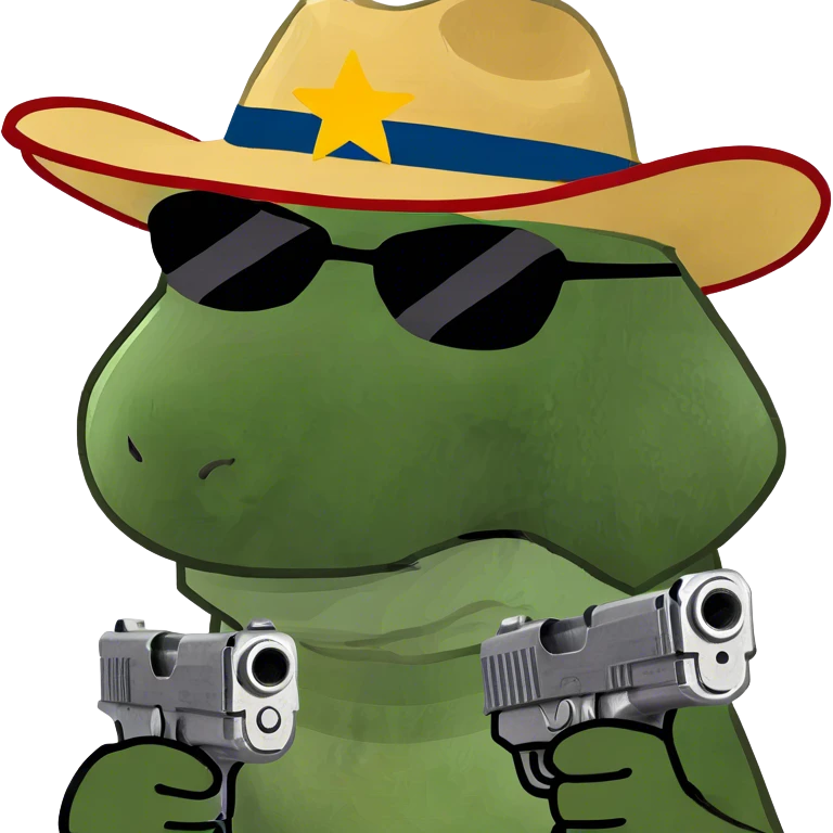 Dog with a gun emoji
