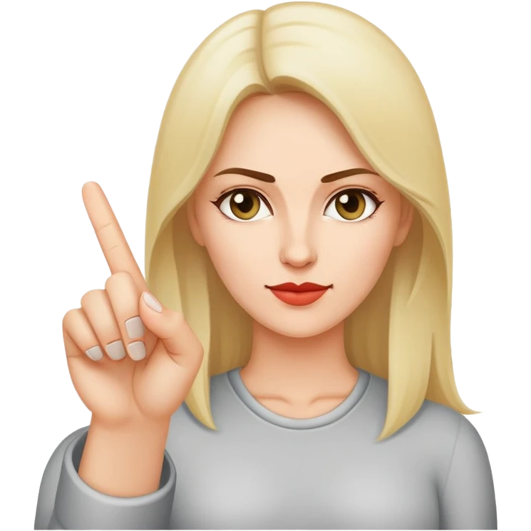 woman sticking middle finger up emoji