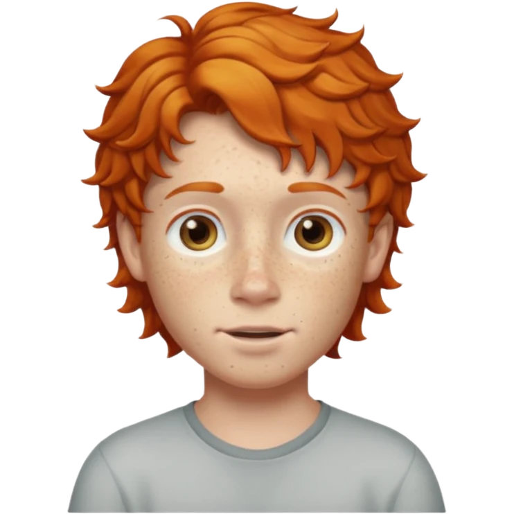 ginger boy wavy hair emoji
